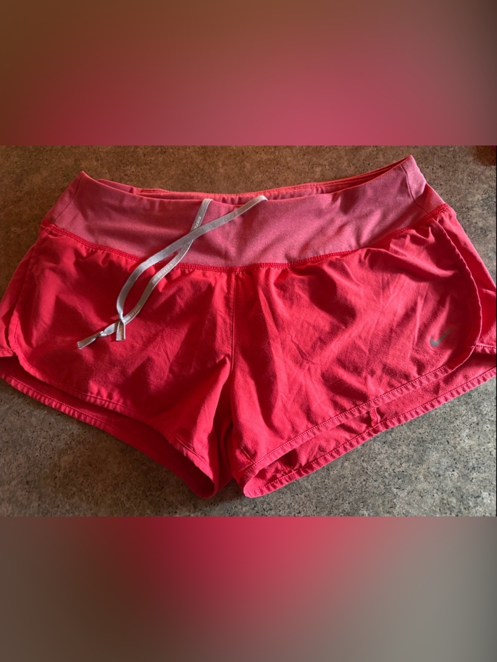 Nike Coral-Red Women's Running Shorts